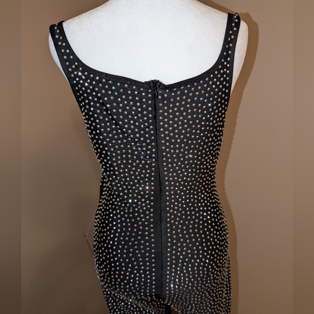 NWT Hot Miami Styles Sparkly Rhinestone Cut-Out Women's Jumpsuit - Picture 11 of 12